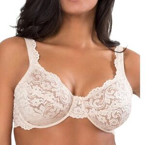 SMART & SEXY womens tan SA964A underwire lace bra size 34D NWT